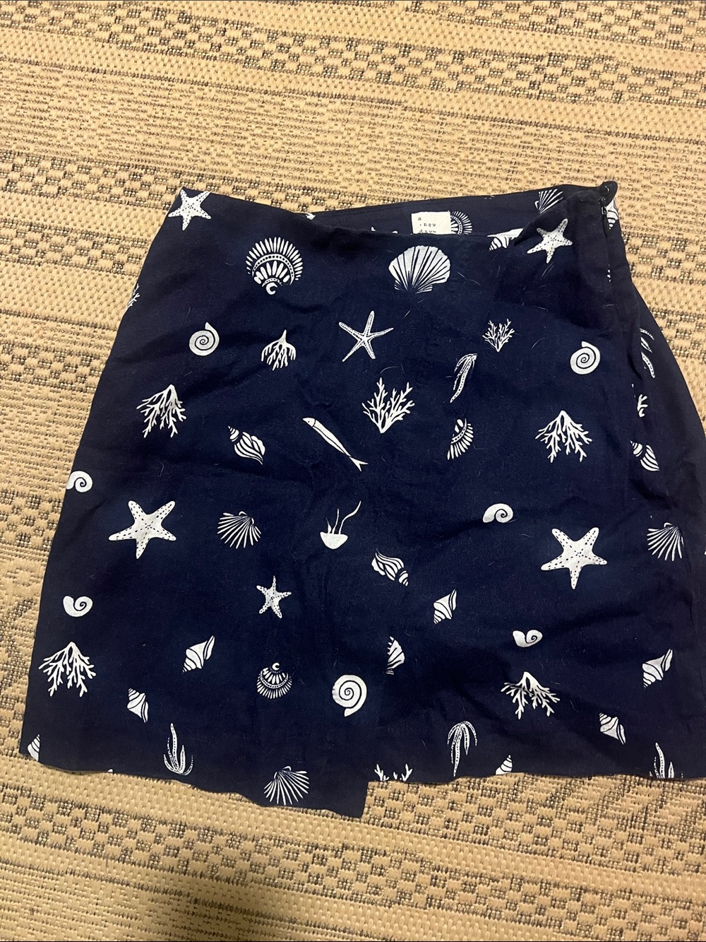 a new day Navy Skort with White Sea Life Print